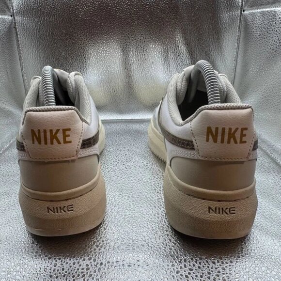 Size 9.5 - Nike Court Vision Alta Womens White Leopard Platform Shoes DO2791-100 - Picture 6 of 8